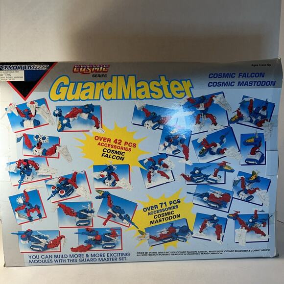 Vintage GuardMaster Cosmic Series Falcon & Mastodon Robot Set Sealed Parts NIB - Picture 5 of 8